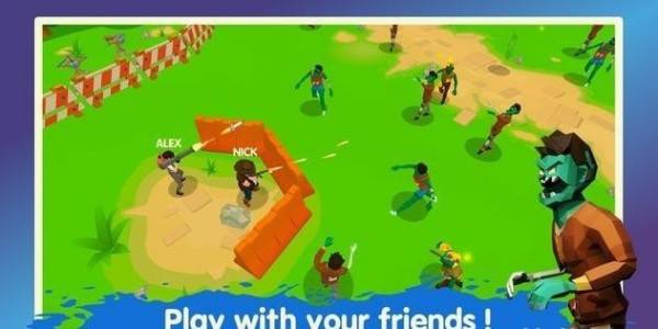 两个朋友和僵尸3D的图册